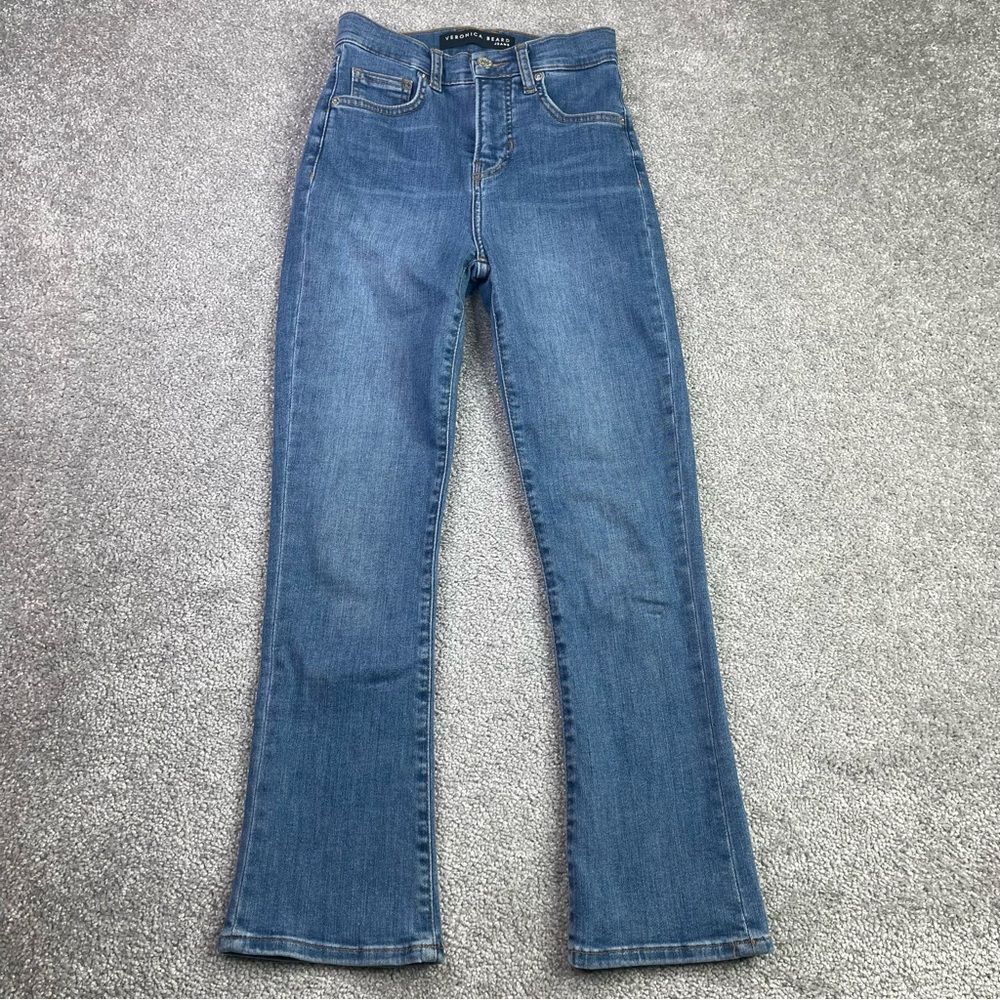 Veronica Beard Carly Kick Flare High Rise Jeans Women’s 23 Blue Sierra Wash